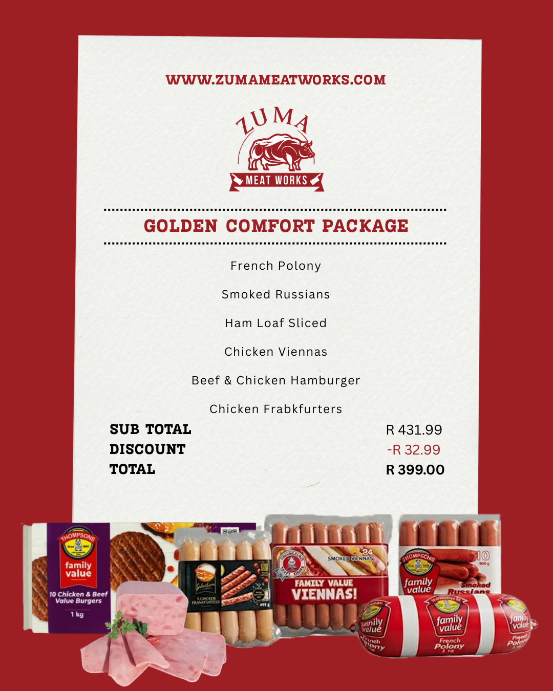 GOLDEN COMFORT PACKAGE